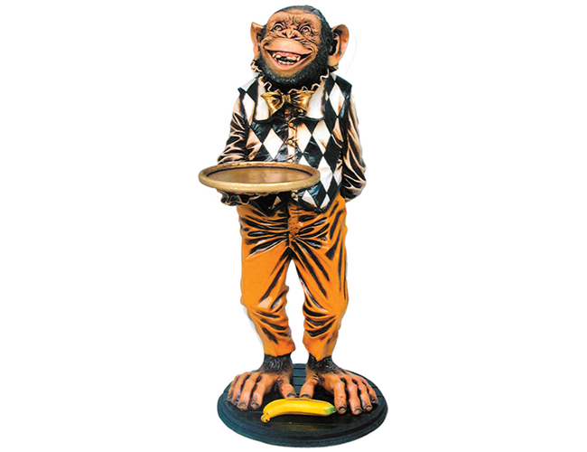 Monkey Butler Statue Large Natureworks