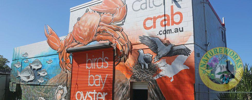 Natureworks Australia Exterior mural art at Catch A Crab, Tweed River