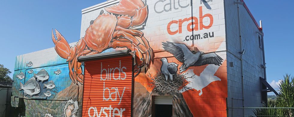 Natureworks Australia Exterior mural art at Catch A Crab, Tweed River