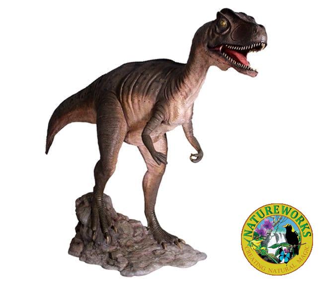Allosaurus Dinosaur Statue Mouth Open