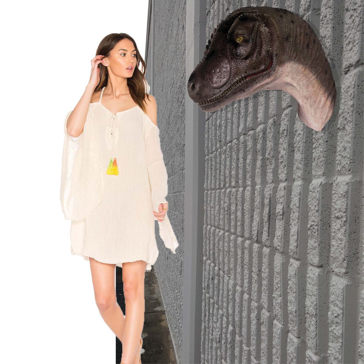 Natureworks Australia Allosaurus_Head_&_Neck_Only_Mouth_Closed - with day walking