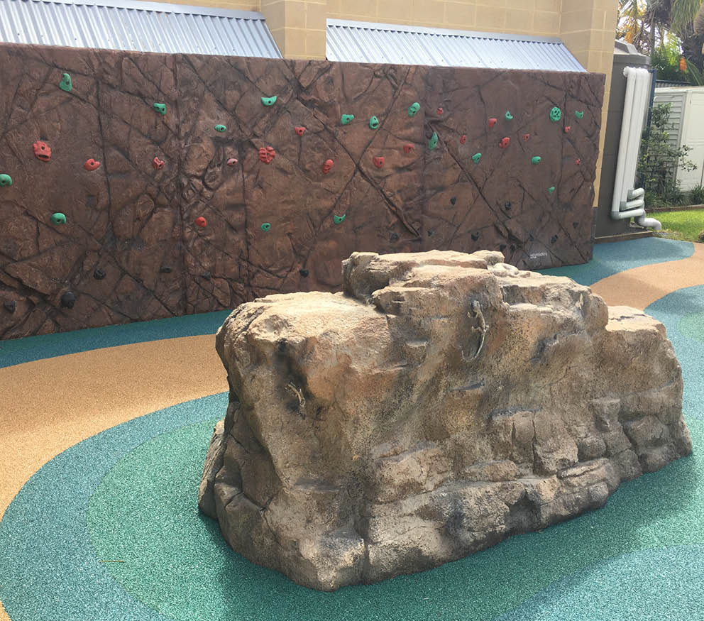 Artificial Rocks Caloundra Rock Climbing wall installed