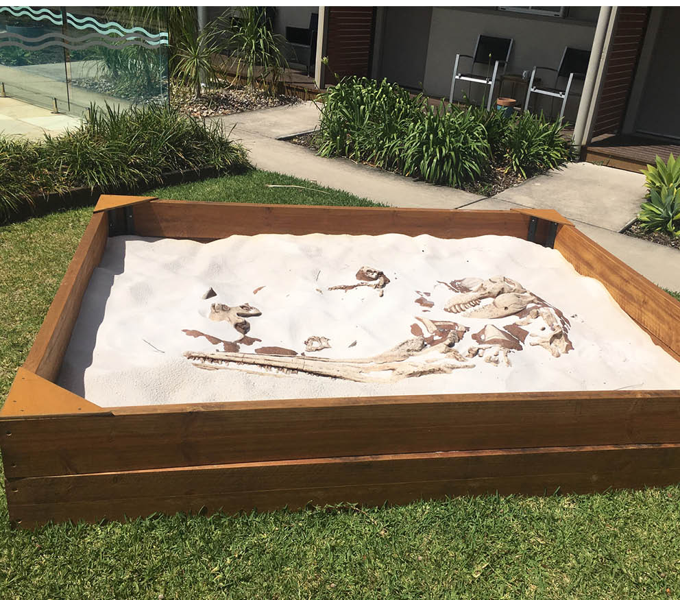 Natureworks Australia Artificial Rocks Caloundra fossil dig installed