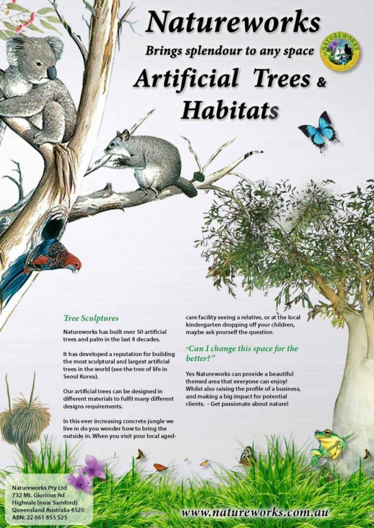 Artificial trees, plants and habitats
