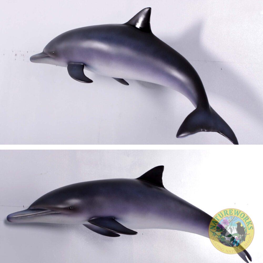 Natureworks Australia Baby Dolphin - bottlenosed - wall decor - sku 120062- showing side and angle views of the dolphin
