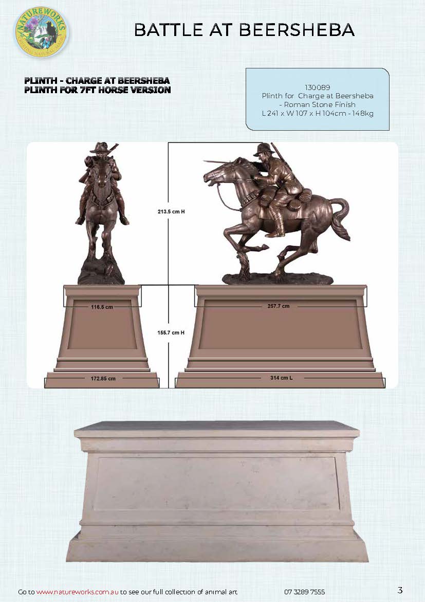 Natureworks Australia Horse & Rider Charge at Beersheba-Painted Life-size 7ft - Image 12