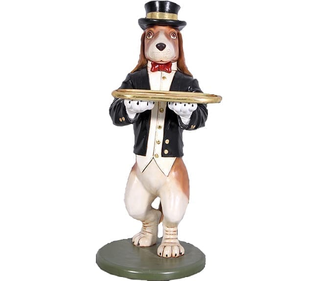 Beagle Butler Statue