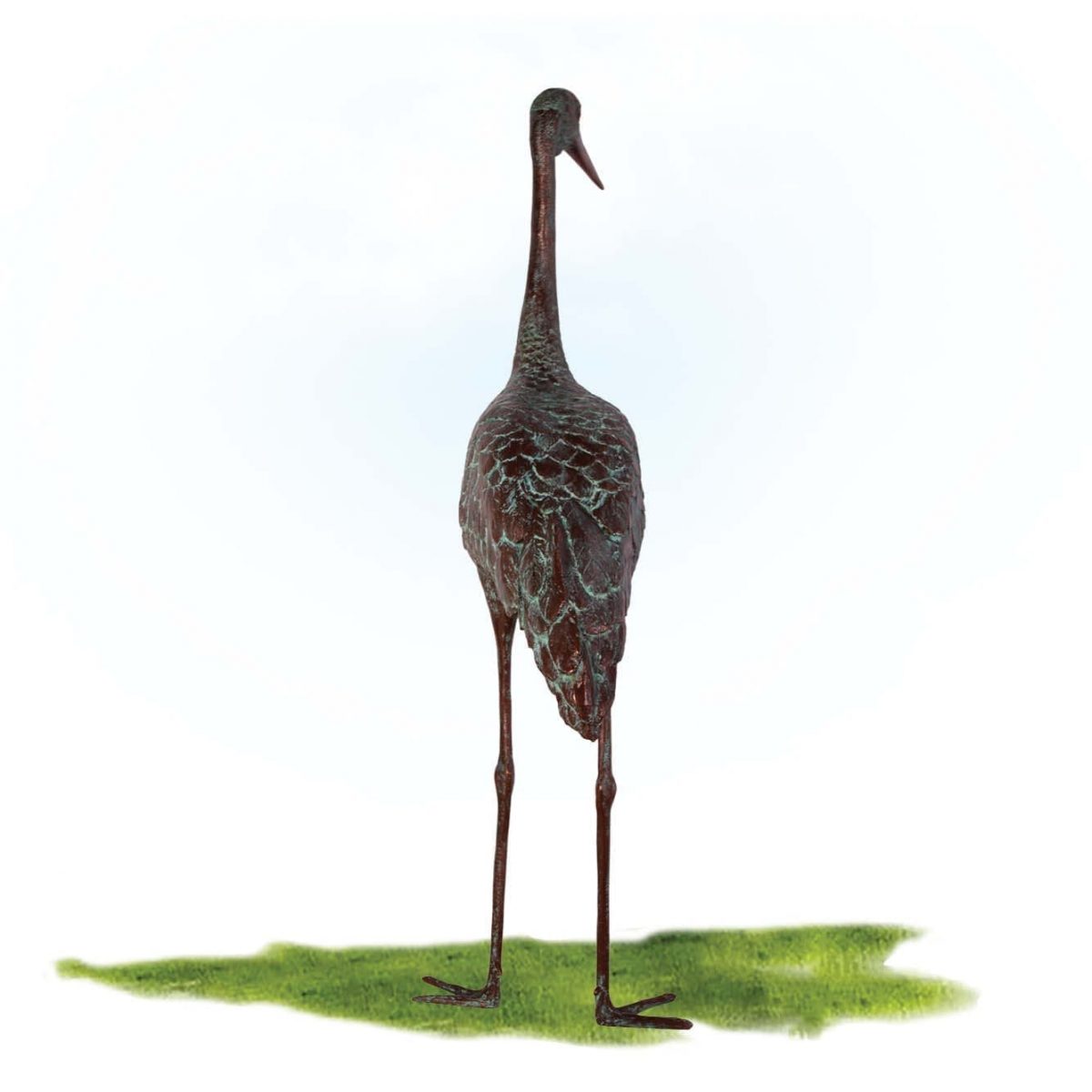 Natureworks Australia BrolgaBirdStatue GreenishBronzeFinish.ThisisalsoavailableinBronze&whitecolourfinish.