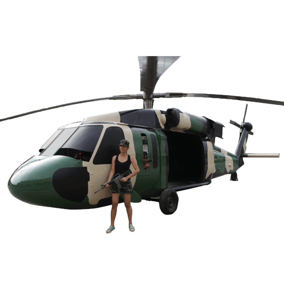 Natureworks Australia Black Hawk Helicoptor with girl