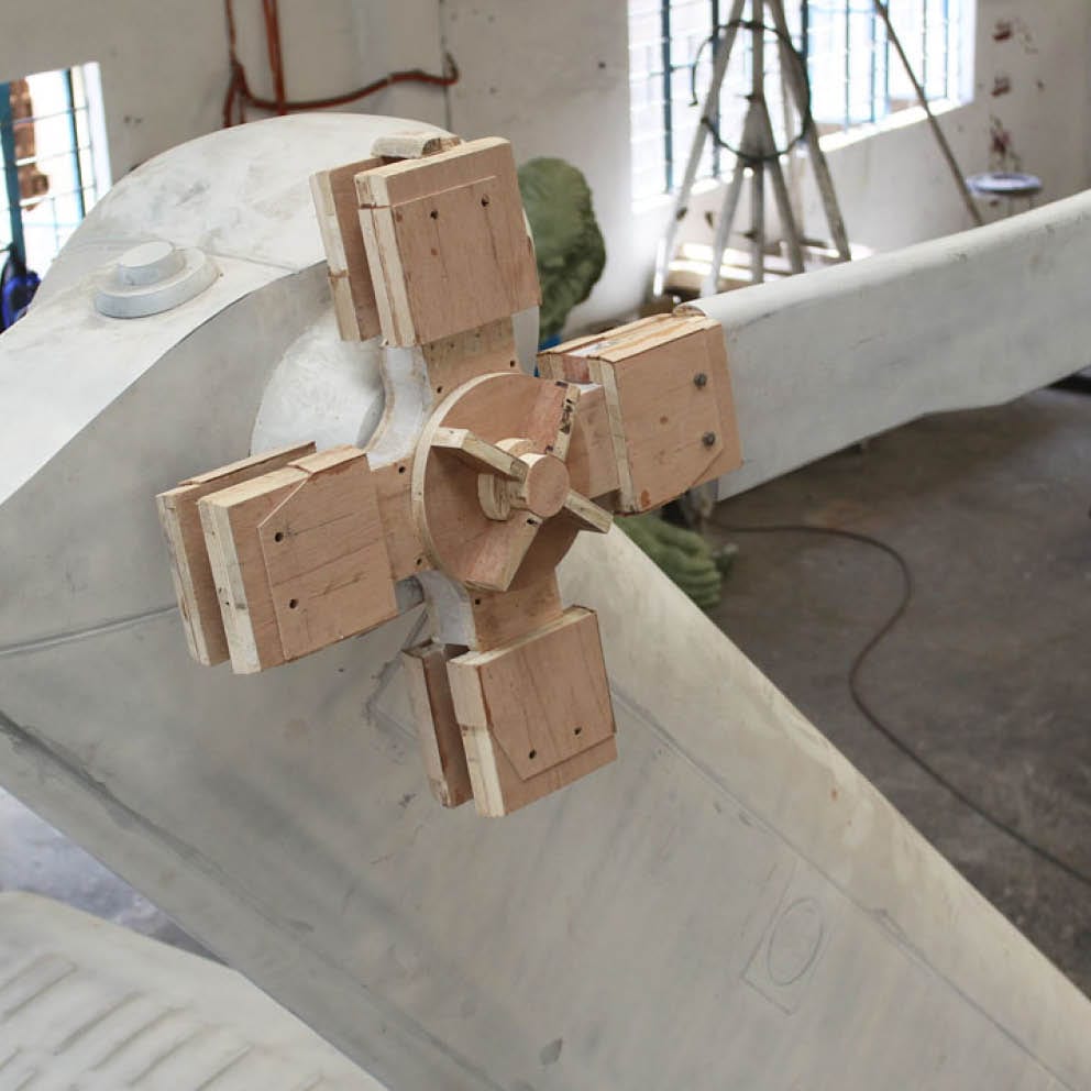 Natureworks Australia Blackhawk helicopter in Production showing blade