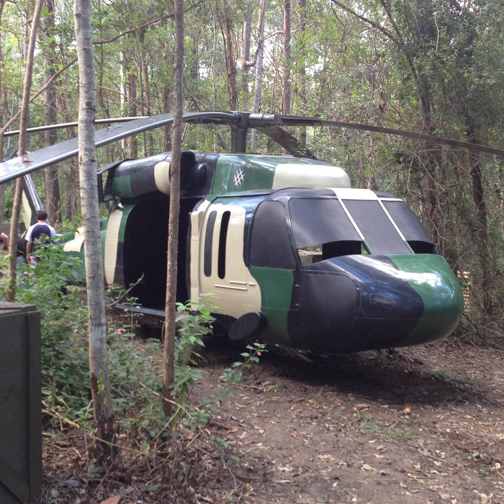 Natureworks Australia Blackhawk helicopter in situ