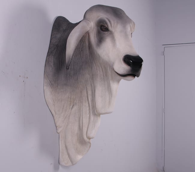 Brahman Bull Head And Shoulder Wall Decore