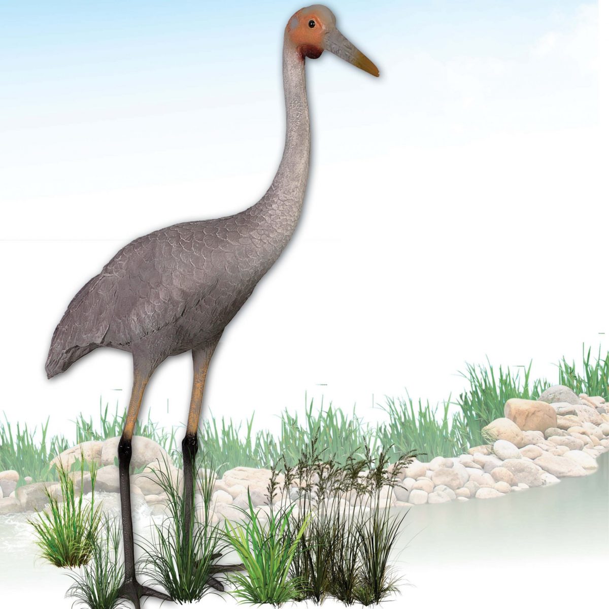 Natureworks Australia Brolga Bird statue - tall elegant Australian wetland bird - individual