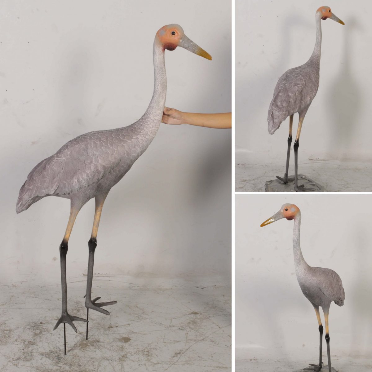 Natureworks Australia Brolga Bird statue - tall elegant Australian wetland bird various views