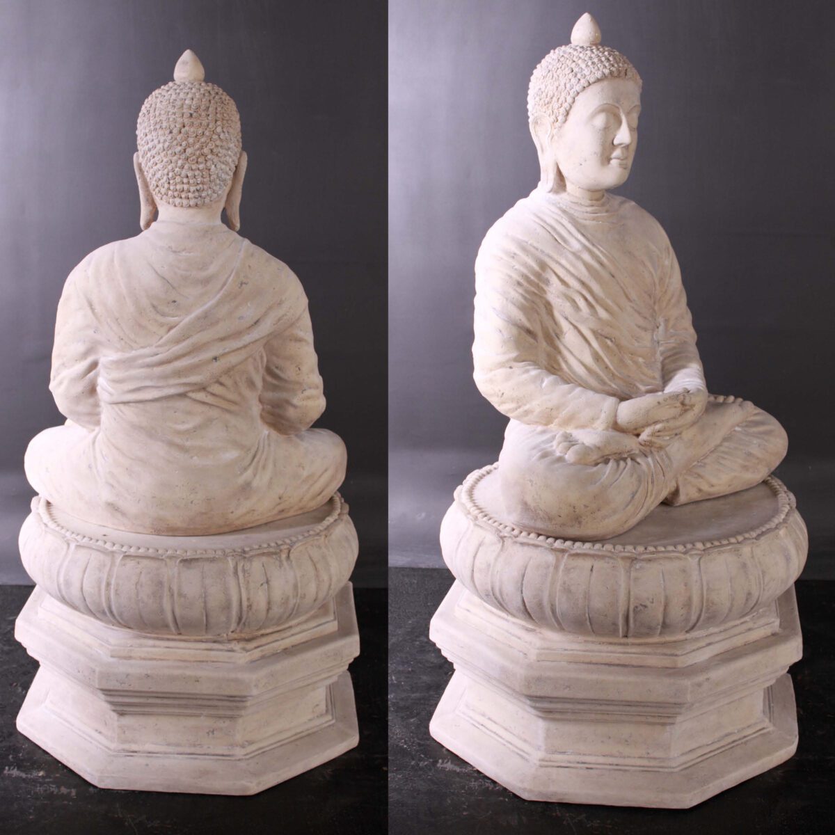 Natureworks Australia Buddha_Divine_On_Lotus_Leaf_Roman Stone-030414RSRear and angle view