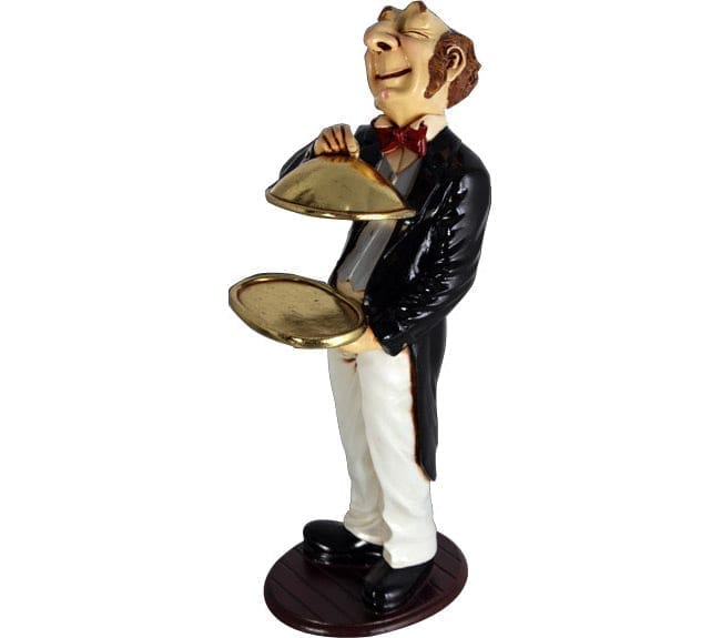 Butler Statue with Serving Tray ft