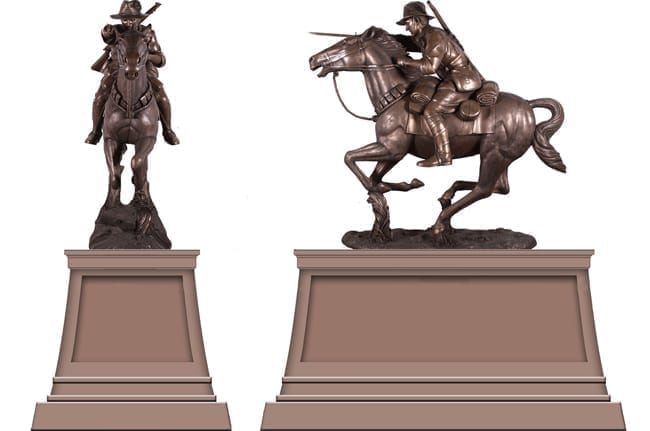 Charge At Beersheba on Plinth 7ft Plinth