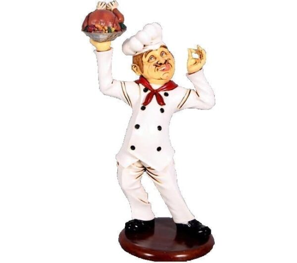 Chef Finger Lickin Chicken Statue ft