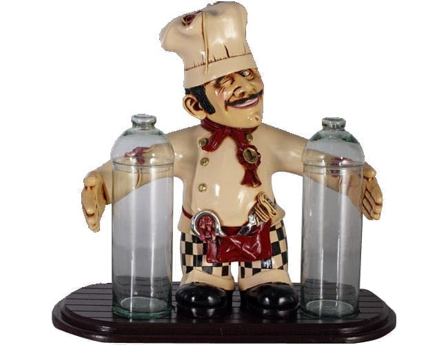 Natureworks Australia Chef Statue With Pasta Jars ft