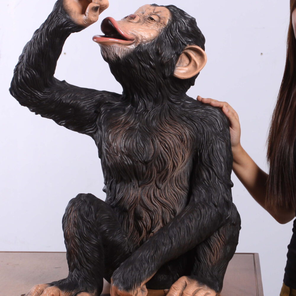 Chimpanzee sitting - statue-bozzy bottle holder - 140099 - Its my birthday - where is my bottle