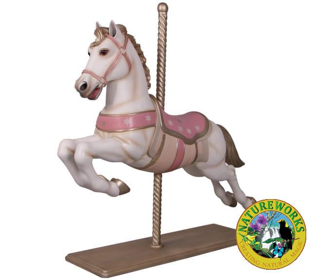 Christmas Carousel Horse Sculpture