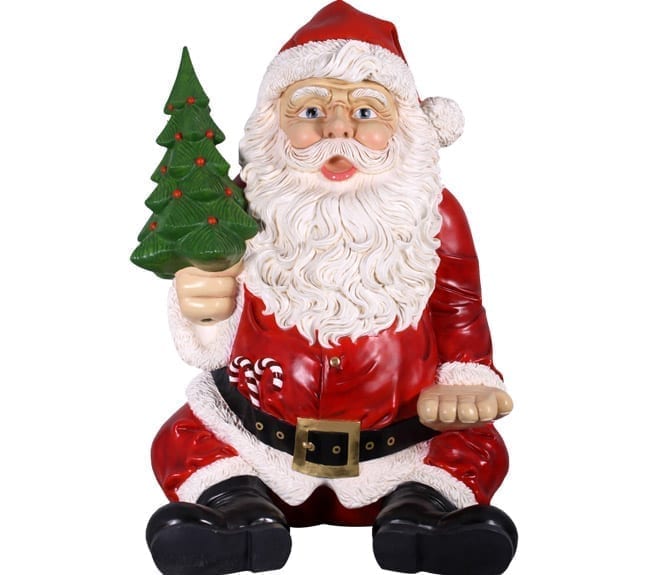 Christmas Santa Statue Sitting