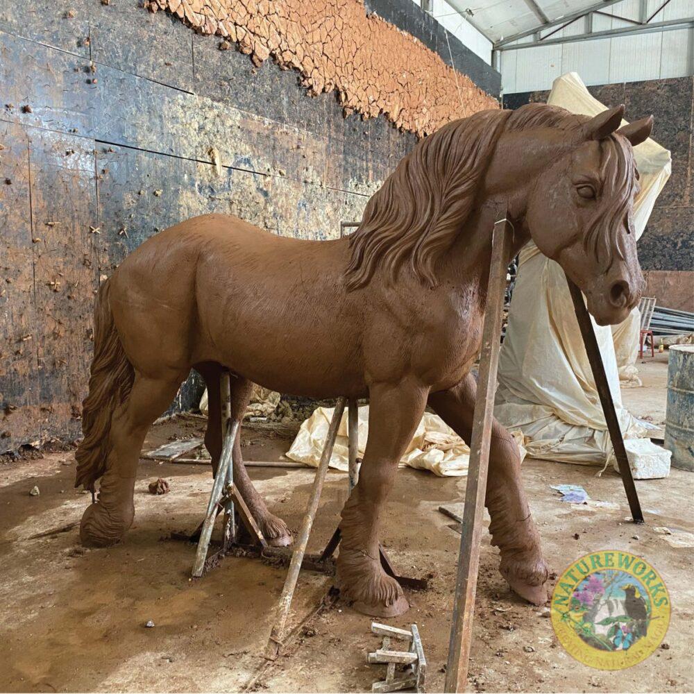 Clydesdale Horse - Clay Prototype - in production - life-sze replica