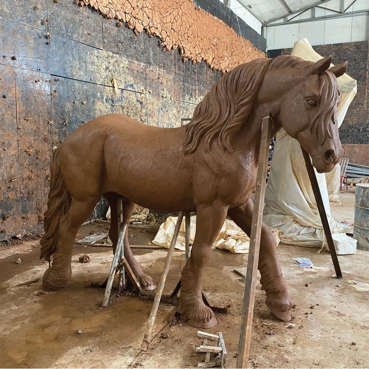 Natureworks Australia Clydesdale Horse - Clay Prototype - in production - life-sze replica