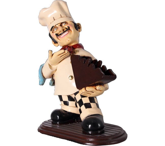 Cook Statue With Menu Holder ft