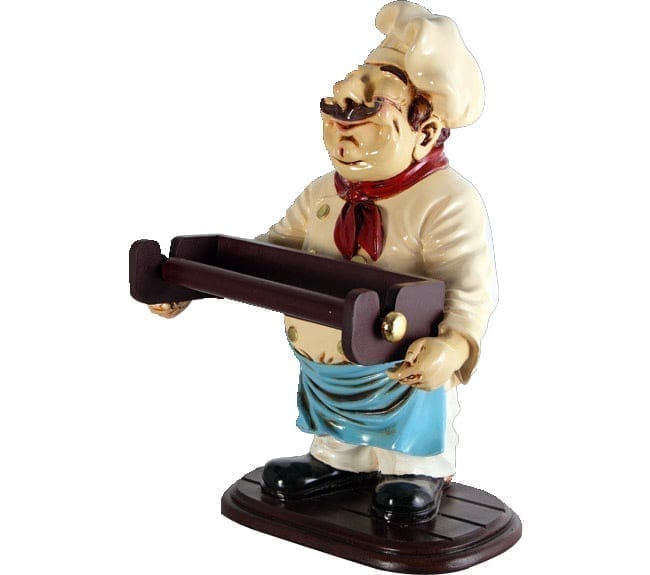 Cook Statue with Paper Holder ft