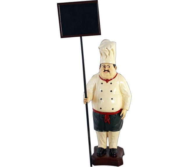 Cook statue with Sign Board ft