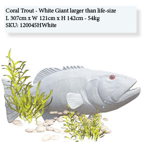 Natureworks Australia Coral Trout - White - Giant for public art displays and events - 120045HWhite