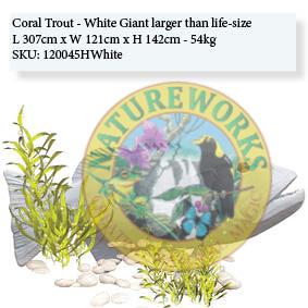 Natureworks Australia Coral Trout - White - Giant for public art displays and events - 120045HWhite