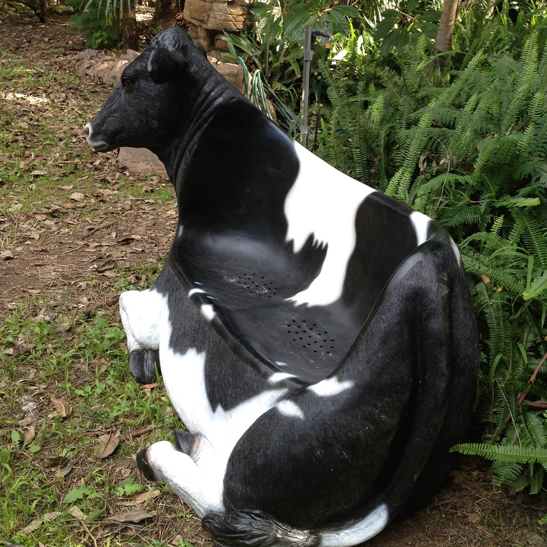 Natureworks Australia Cowch - Friesian cow settee-120020- shown outside side view