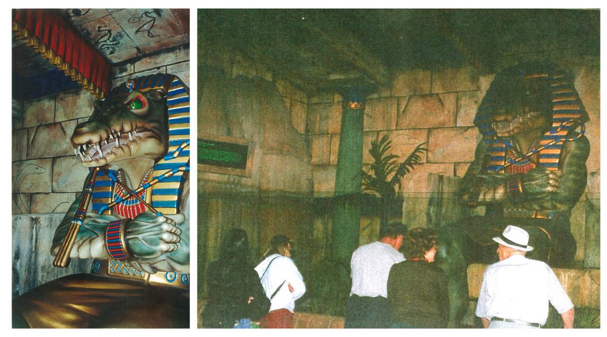 Natureworks Australia Crocodile God Giant Statue sitting on throne