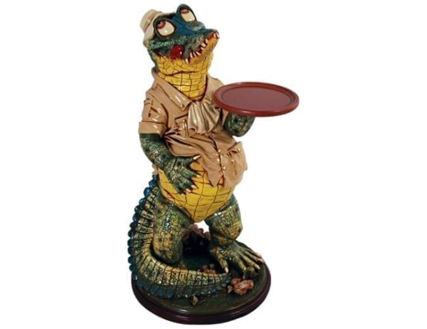 Crocodile Butler Statue Large