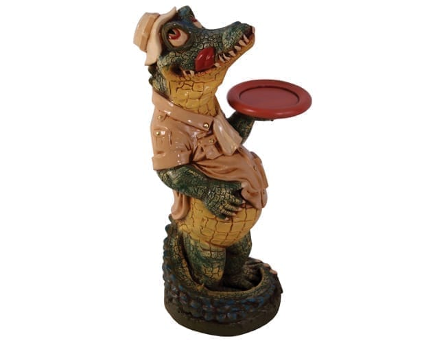 Crocodile Butler Statue Small