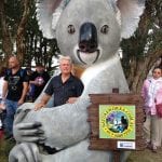 David with giant koala
