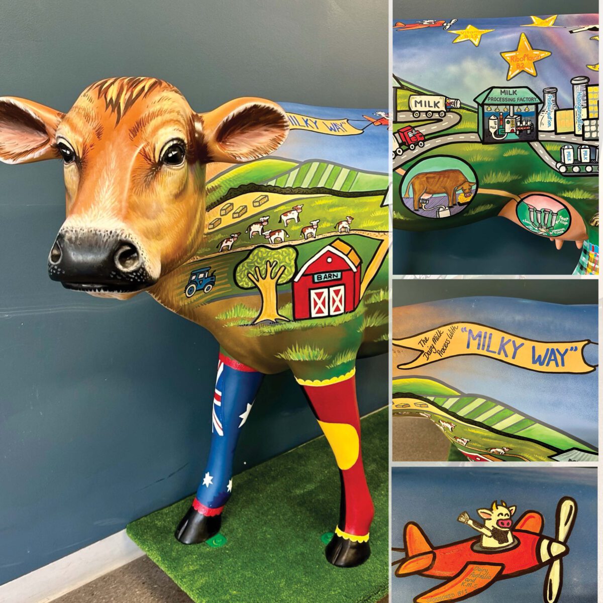 Natureworks Australia Cow - Guernsey 0 Custom Painted - SKU: JR00085 & SKu 120003