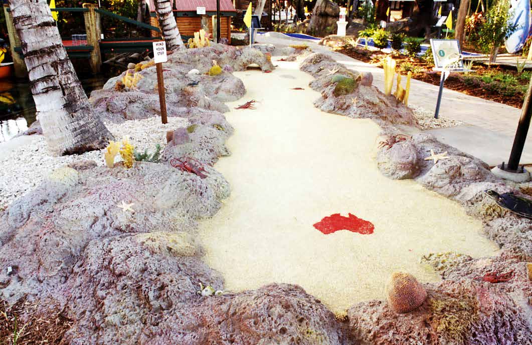 Natureworks Australia Great Barrier Reef themed mini golf for Daydream Island