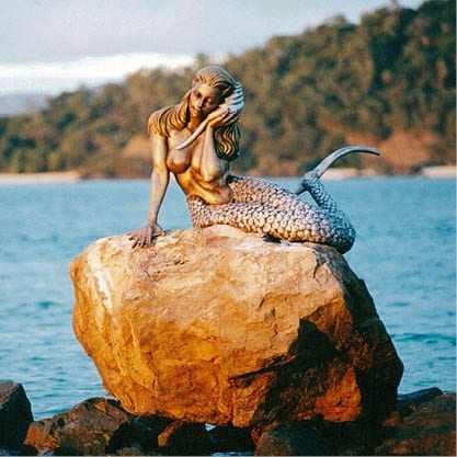 Natureworks Australia Daydream Island Mermaids on Rocks Mermaid - sculpture art for sale