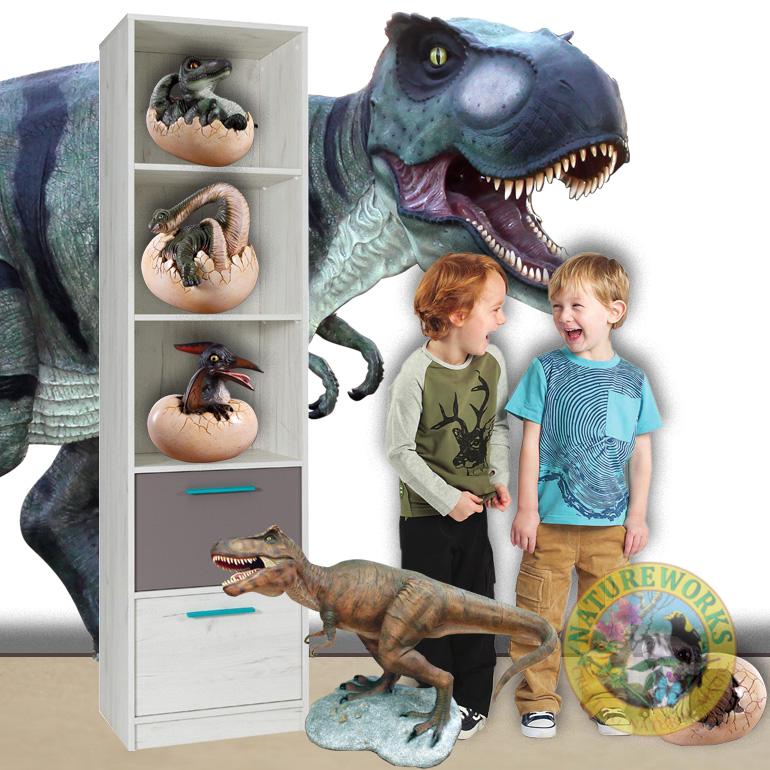 Natureworks Australia Dinosaur Baby Hatchlings collection set of 4 shown on shelf