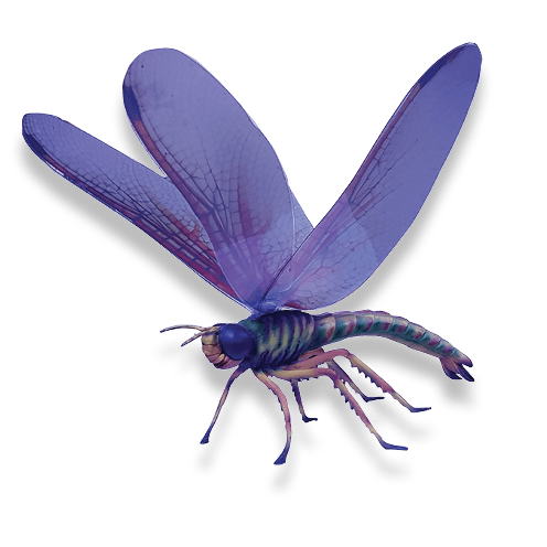 Dragonflies Larger than Lifesize Image  purple