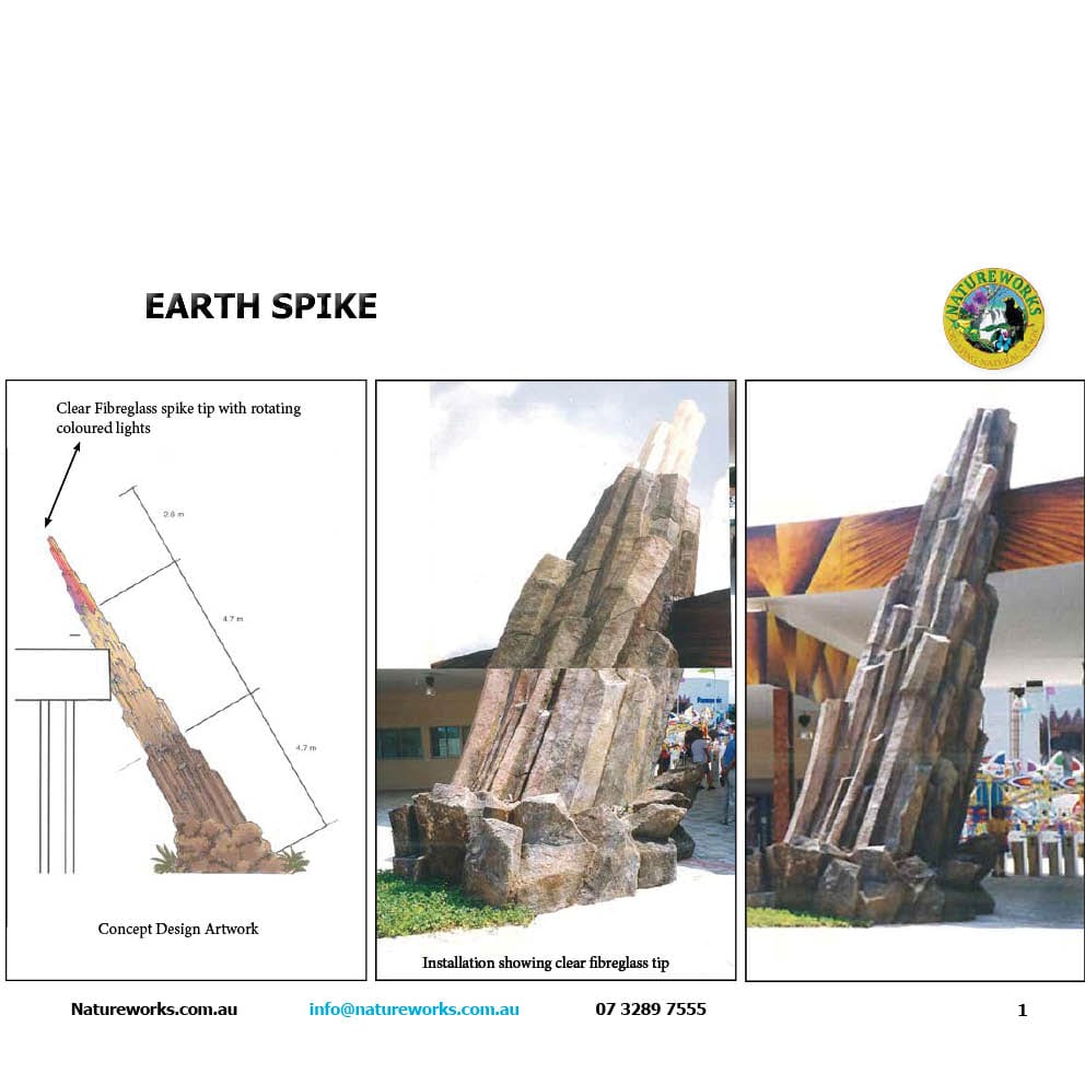 Natureworks Australia Earth Spike Concept Art and completion