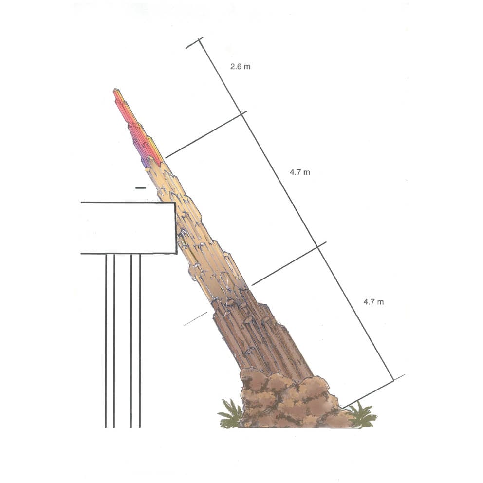 Natureworks Australia Earth Spike Concept Art showing measurements