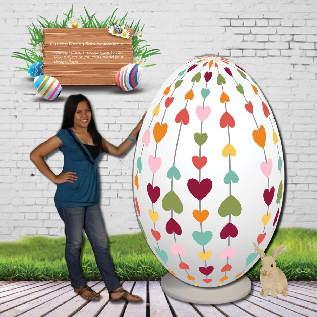 Natureworks Australia GiantEggonBase Primedinwhite EasterProp