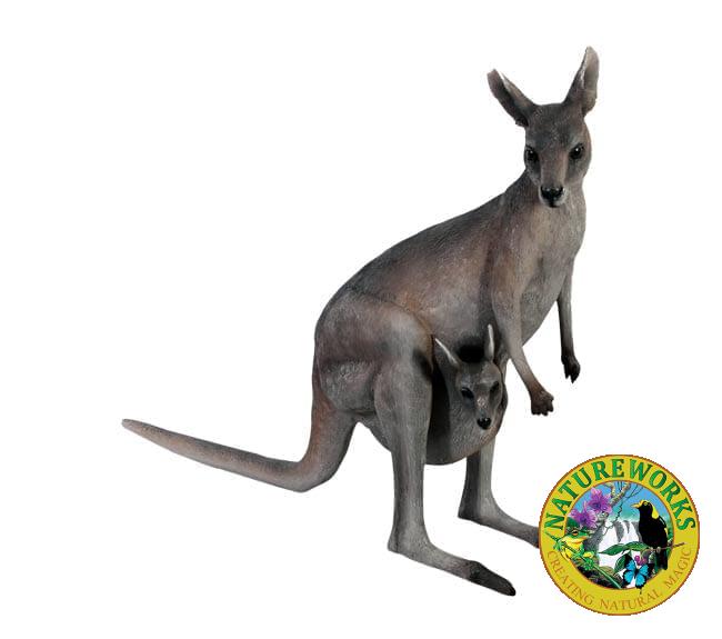 Eastern Grey Kangaroo With Joey