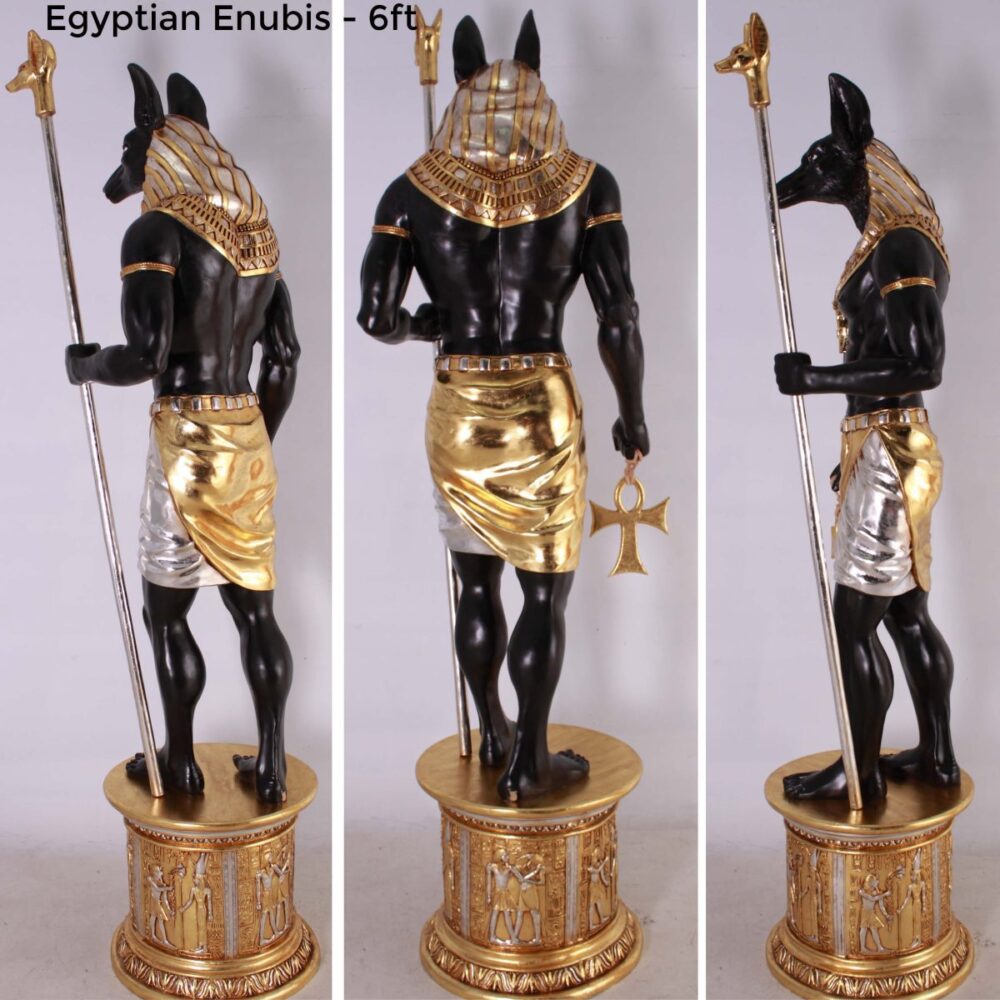 Anubis sculpture - full 3d replica including base plinth