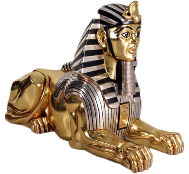 Egyptian Sphinx Jumbo Gold N Silver Leaf OTSPHJGS