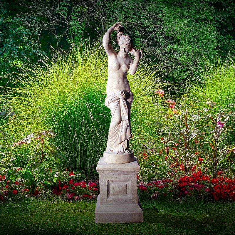 Elizabeth Statue on Base - 030701RS -shown outside in garden